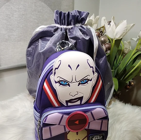Asajj Ventress Loungefly Mini Backpack  new Loungefly NYCC Exclusive Star Wars Asajj Ventress Mini  main image 2